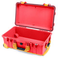 Pelican 1510 Case - Red & Yellow Trolley - Empty (Case Only)