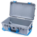 Pelican 1510 Case - Silver & Blue Trolley - Empty (Case Only)