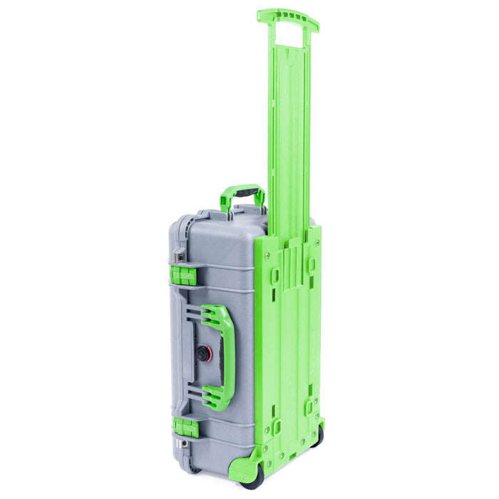 Pelican 1510 Case - Silver & Lime Green Trolley - Empty (Case Only)