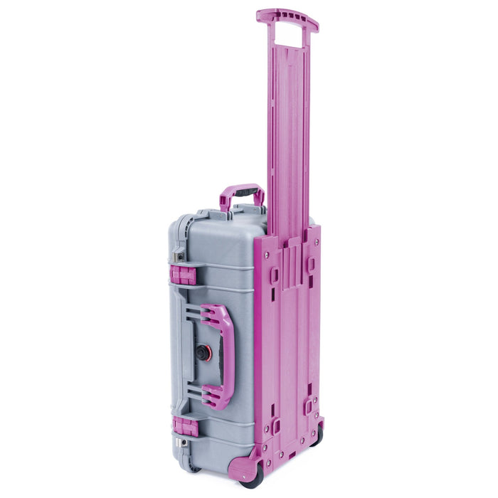 Pelican 1510 Case - Silver & Magenta Trolley - Empty (Case Only)