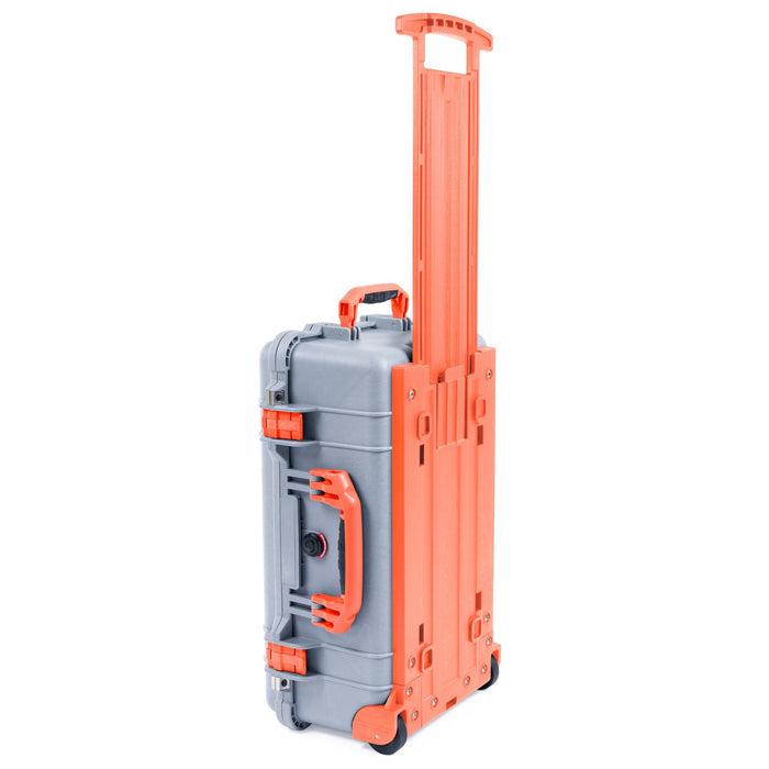 Pelican 1510 Case - Silver & Orange Trolley - Empty (Case Only)