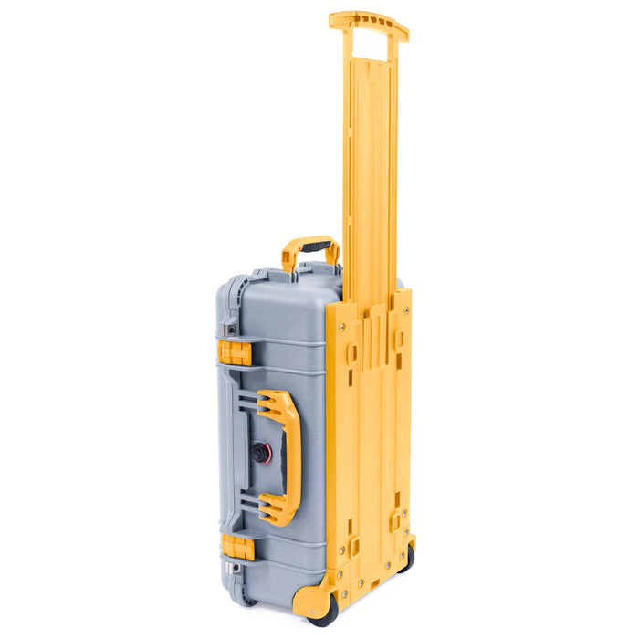 Pelican 1510 Case - Silver & Yellow Trolley - Empty (Case Only)