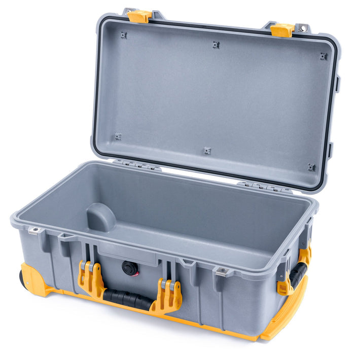 Pelican 1510 Case - Silver & Yellow Trolley - Empty (Case Only)
