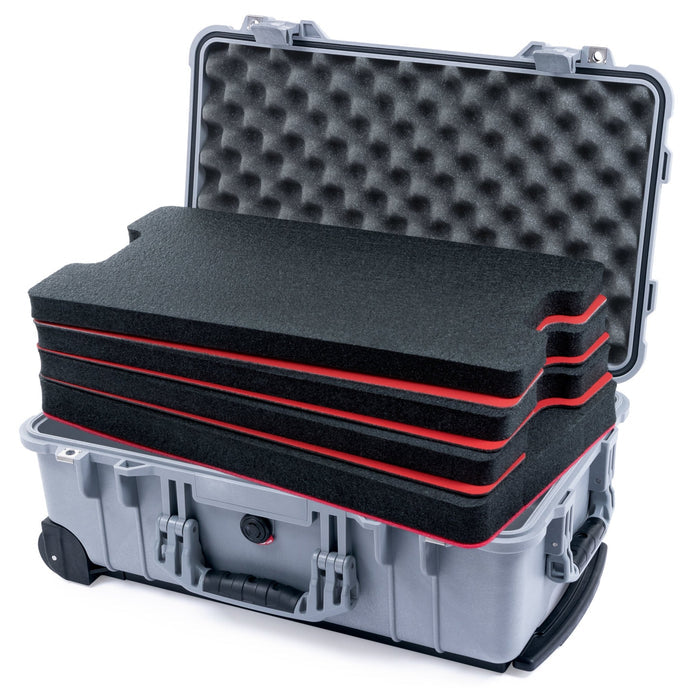 Pelican 1510 Case - Silver - DIY Tool Foam Kit / Convolute Lid Foam