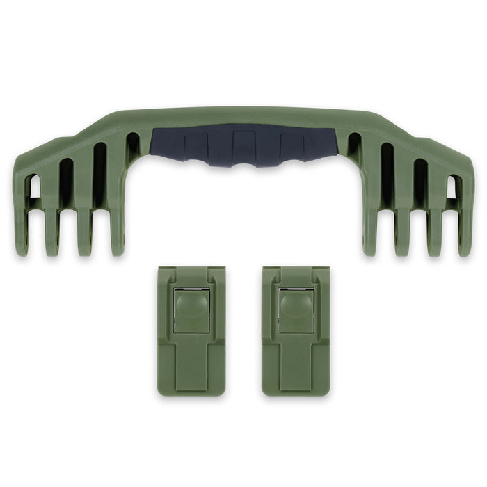 Pelican 1520 Replacement Handle & Latches, OD Green (Set of 1 Handle, 2 Push-Button Latches) ColorCase