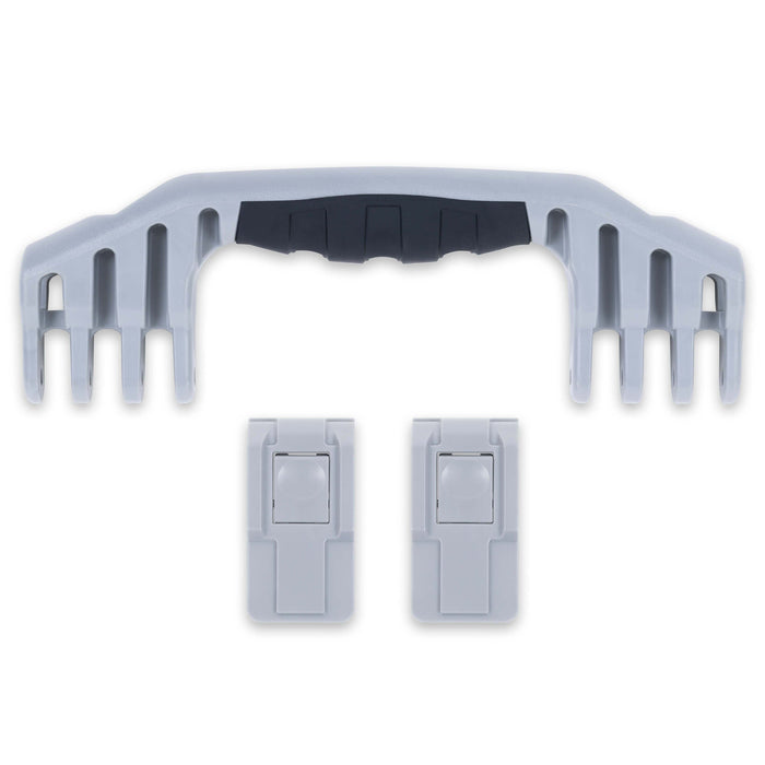 Pelican 1520 Replacement Handle & Latches, Silver (Set of 1 Handle, 2 Push-Button Latches) ColorCase