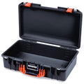 Pelican 1525 Air Case, Black with Orange Handle & Latches None (Case Only) ColorCase 015250-0000-110-151