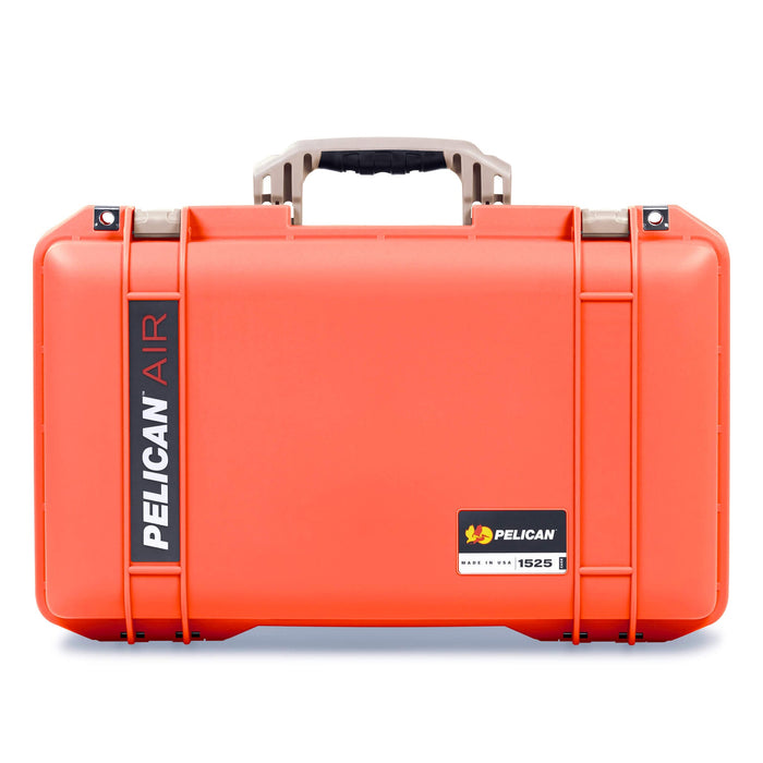 Pelican 1525 Air Case, Orange with Desert Tan Handle & Latches ColorCase