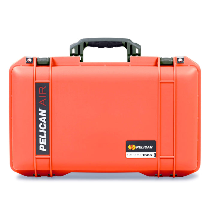 Pelican 1525 Air Case, Orange with OD Green Handle & Latches ColorCase