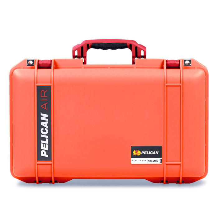 Pelican 1525 Air Case, Orange with Red Handle & Latches ColorCase