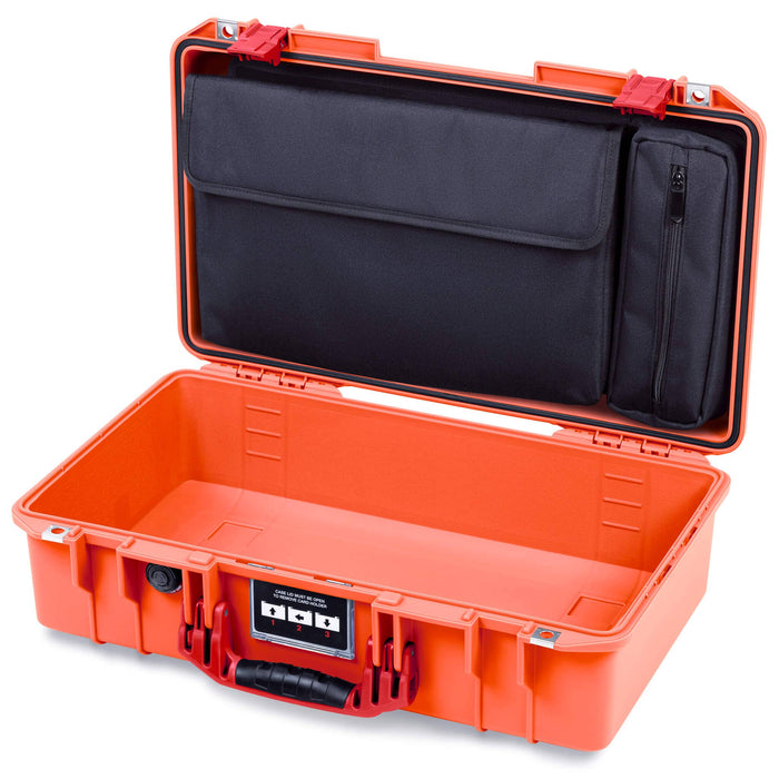 Pelican 1525 Air Case, Orange with Red Handle & Latches ColorCase