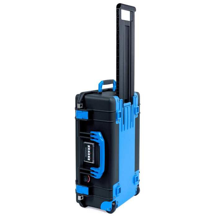Pelican 1535 Air Carry-on Case - Black & Blue Trolley - Trolley View Upright