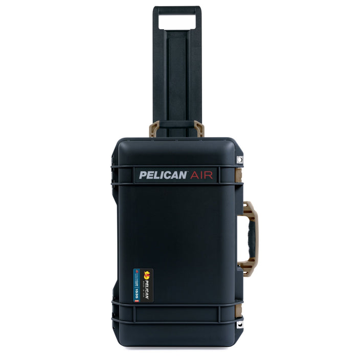 Pelican 1535 Air Carry - on Case - Black & Dark Desert Dirt Trolley - Empty