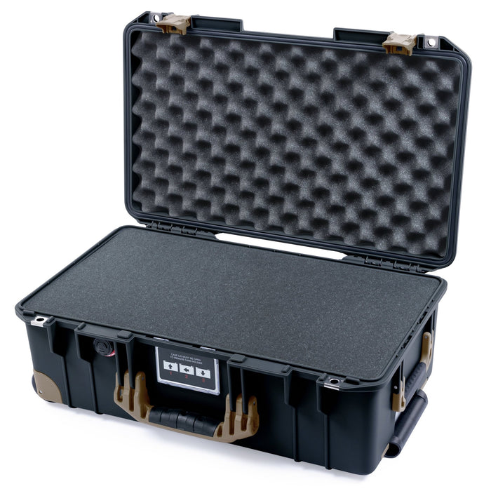 Pelican 1535 Air Carry - on Case - Black & Dark Desert Dirt Trolley - Pick & Pluck Foam / Convoluted Lid Foam