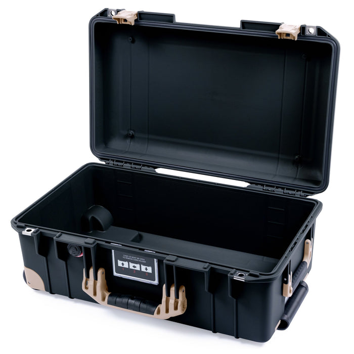 Pelican 1535 Air Carry - on Case - Black & Desert Tan Trolley - Empty