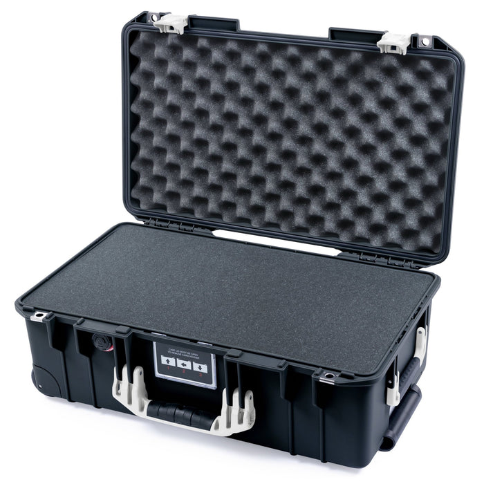 Pelican 1535 Air Carry-on Case - Black & White - Pick & Pluck Foam / Convoluted Lid Foam