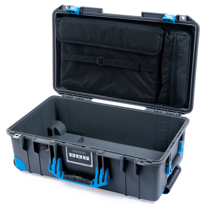 Pelican 1535 Air Carry-on Case - Charcoal & Blue Trolley - Computer Lid Organizer Only
