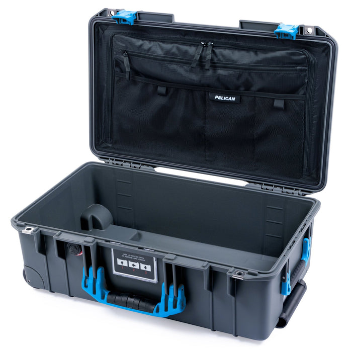 Pelican 1535 Air Carry - on Case - Charcoal & Blue - TRVL Lid Organizer Only