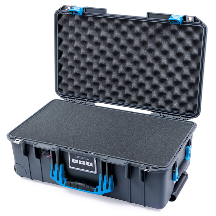 Pelican 1535 Air Carry - on Case - Charcoal & Blue - Pick & Pluck Foam / Convoluted Lid Foam