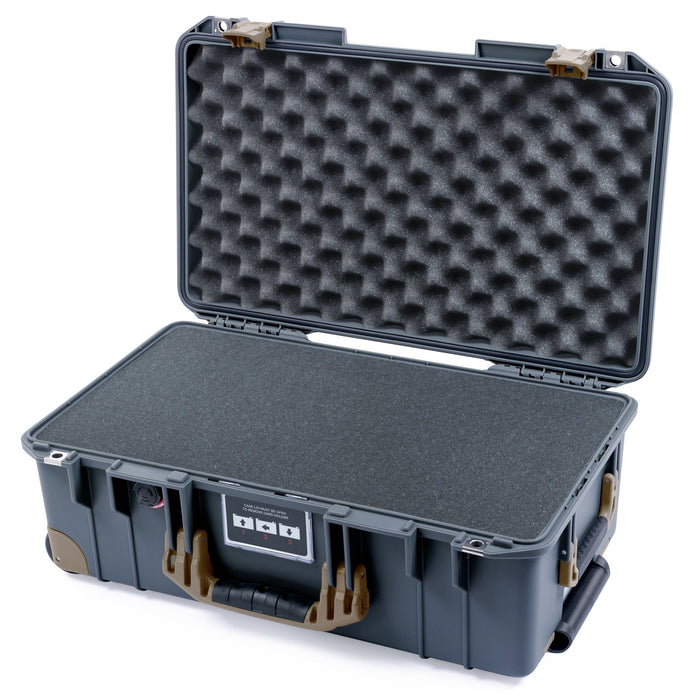 Pelican 1535 Air Carry - on Case - Charcoal & Dark Desert Dirt Trolley - Pick & Pluck Foam / Convoluted Lid Foam