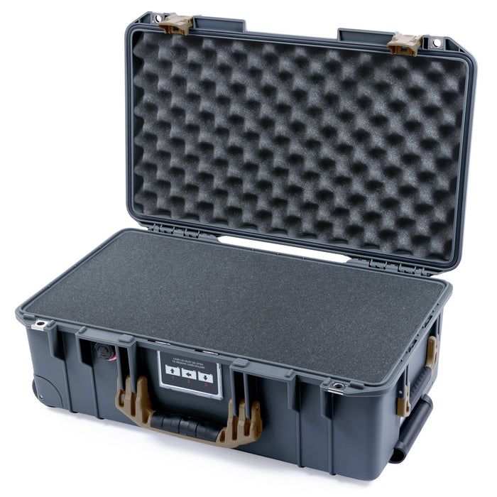 Pelican 1535 Air Carry - on Case - Charcoal & Dark Desert Dirt - Pick & Pluck Foam / Convoluted Lid Foam