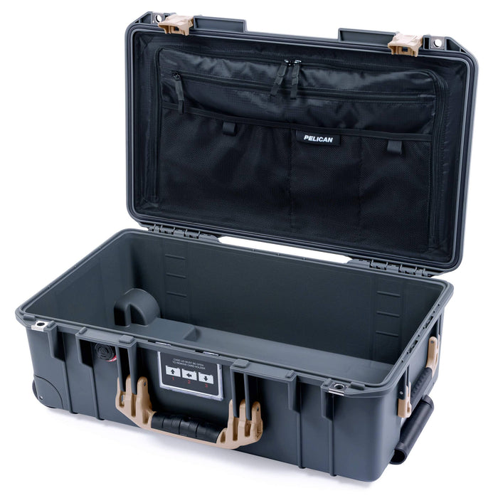 Pelican 1535 Air Carry - on Case - Charcoal & Desert Tan - TRVL Lid Organizer Only