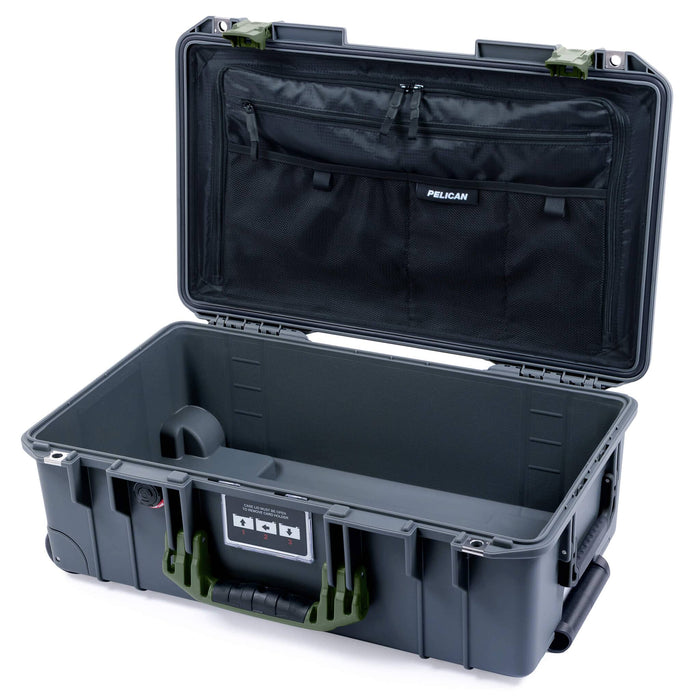 Pelican 1535 Air Carry - on Case - Charcoal & OD Green - TRVL Lid Organizer Only