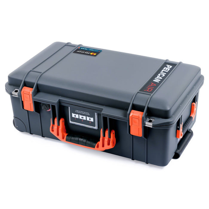 Pelican 1535 Air Carry - on Case - Charcoal & Orange - Empty