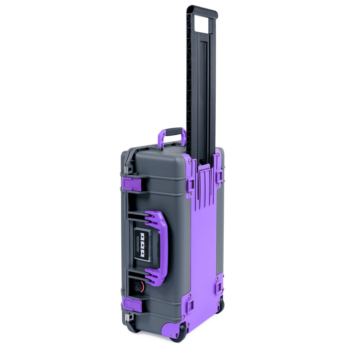 Pelican 1535 Air Carry - on Case - Charcoal & Purple Trolley - Empty