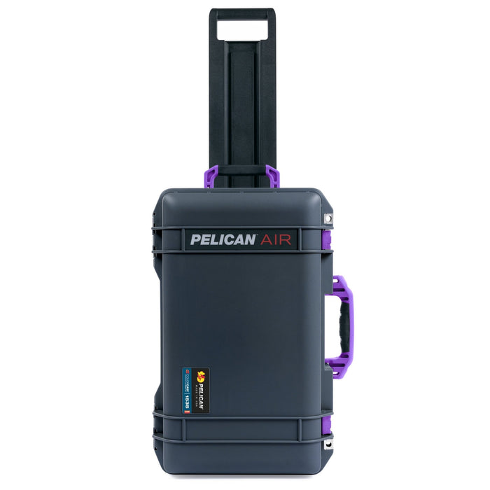 Pelican 1535 Air Carry - on Case - Charcoal & Purple Trolley - Empty