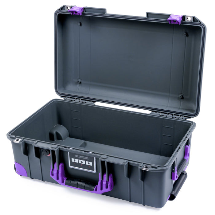 Pelican 1535 Air Carry - on Case - Charcoal & Purple Trolley - Empty