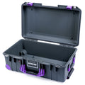 Pelican 1535 Air Carry - on Case - Charcoal & Purple Trolley - Empty
