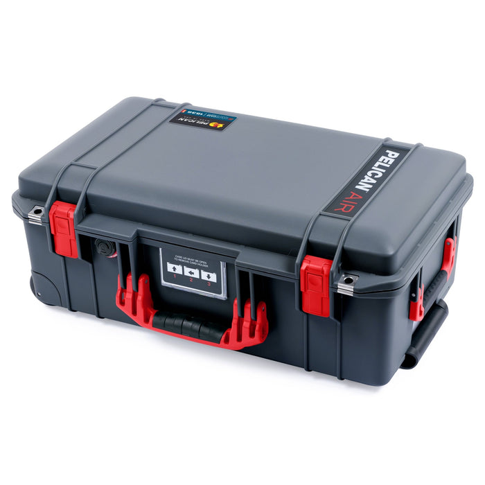 Pelican 1535 Air Carry - on Case - Charcoal & Red - Empty