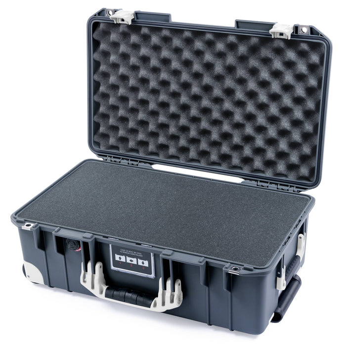 Pelican 1535 Air Carry - on Case - Charcoal & White Trolley - Pick & Pluck Foam / Convoluted Lid Foam