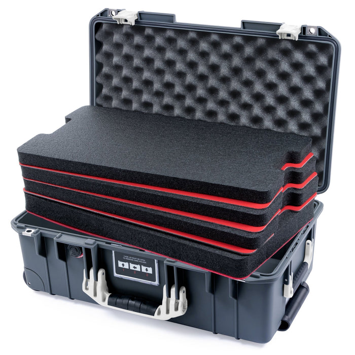 Pelican 1535 Air Carry - on Case - Charcoal & White - DIY Tool Foam Kit / Convoluted Lid Foam