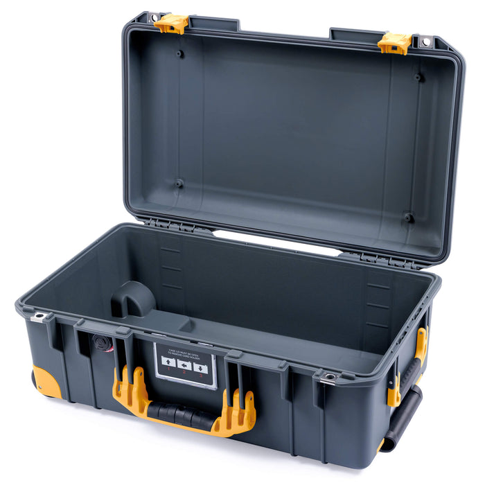 Pelican 1535 Air Carry - on Case - Charcoal & Yellow Trolley - Empty