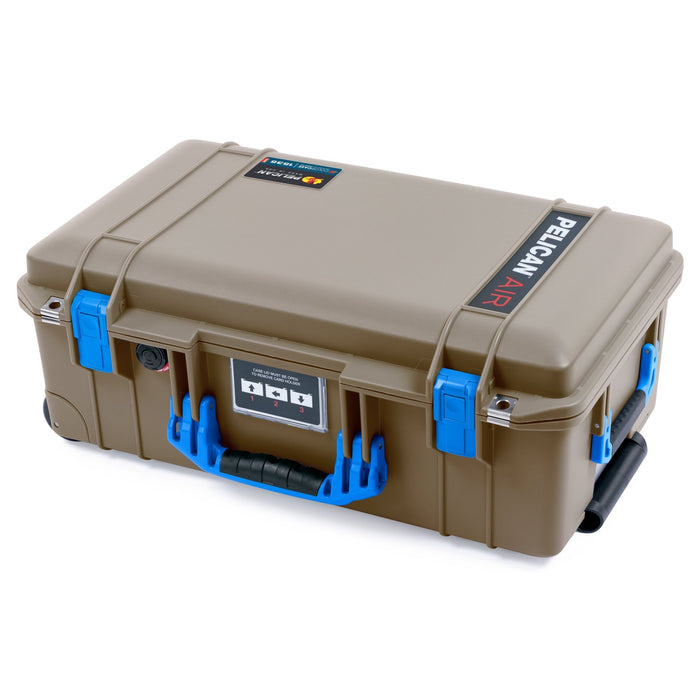 Pelican 1535 Air Carry-on Case - Dark Desert Dirt & Blue - Front Flat