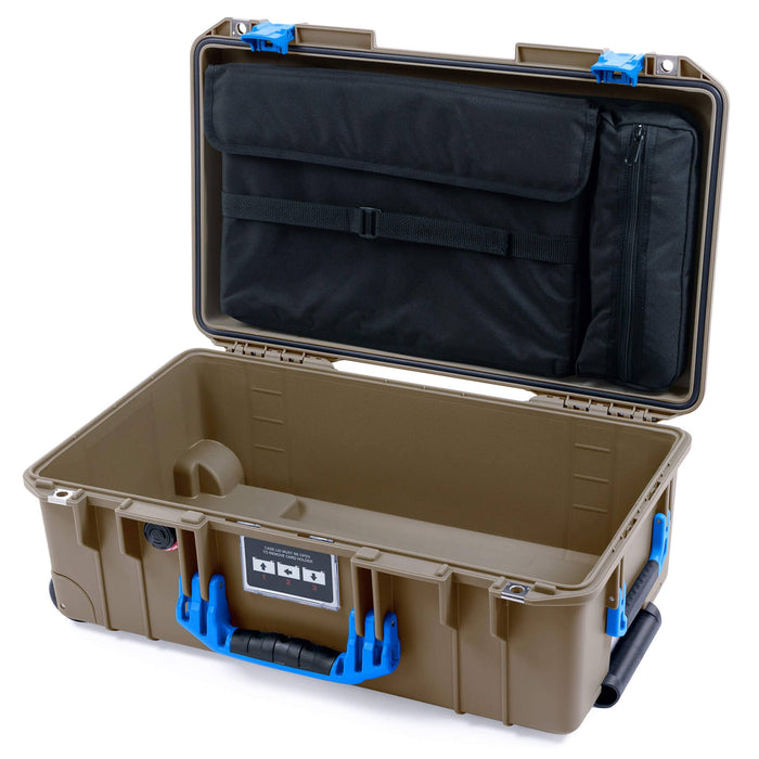 Pelican 1535 Air Carry-on Case - Dark Desert Dirt & Blue - Laptop Computer Lid Pouch Only