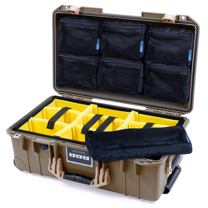 Yellow Padded Dividers / 7-Pcs Removable Mesh Lid