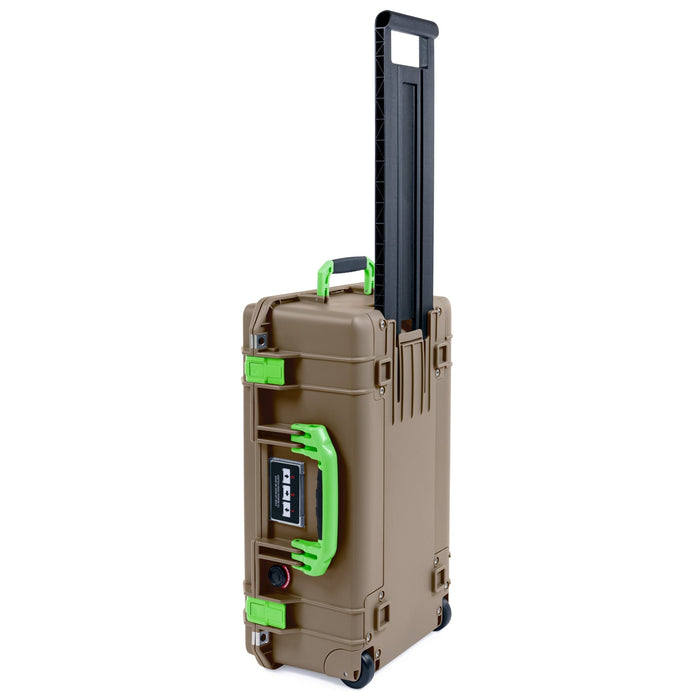 Pelican 1535 Air Carry - on Case - Dark Desert Dirt & Lime Green - Empty