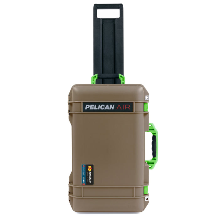 Pelican 1535 Air Carry - on Case - Dark Desert Dirt & Lime Green - Empty