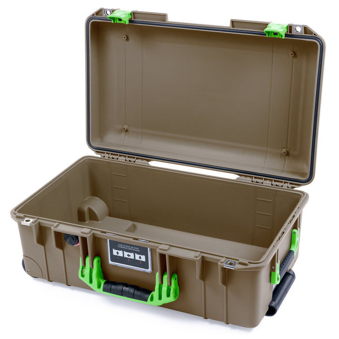 Pelican 1535 Air Carry - on Case - Dark Desert Dirt & Lime Green - Empty
