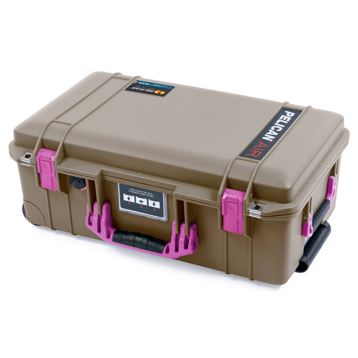 Pelican 1535 Air Carry - on Case - Dark Desert Dirt & Magenta - Empty