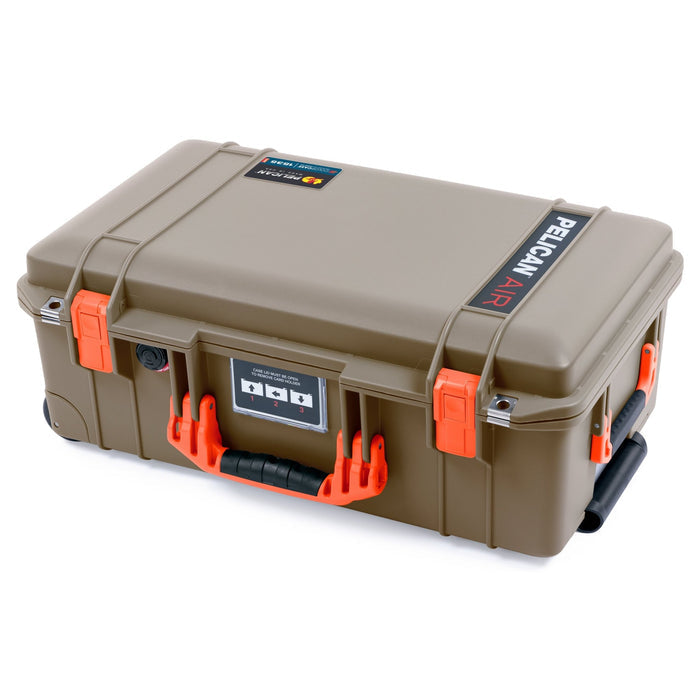 Pelican 1535 Air Carry - on Case - Dark Desert Dirt & Orange - Empty
