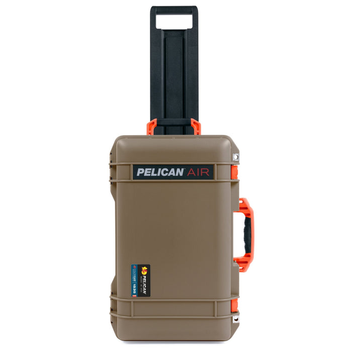 Pelican 1535 Air Carry - on Case - Dark Desert Dirt & Orange - Empty