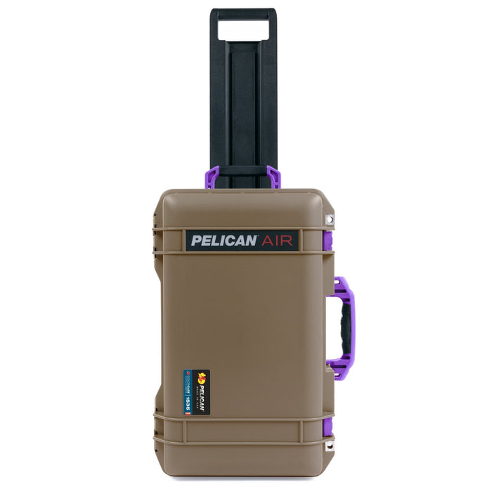 Pelican 1535 Air Carry - on Case - Dark Desert Dirt & Purple - Empty