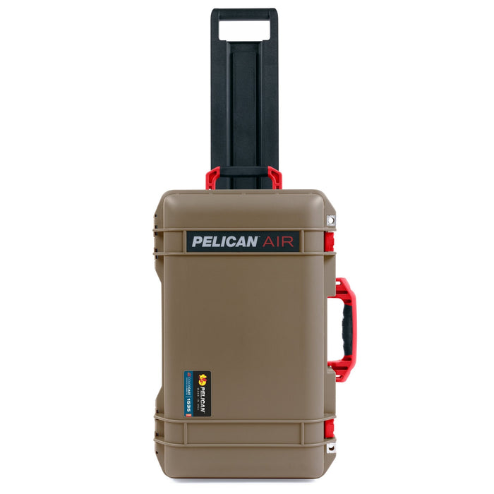 Pelican 1535 Air Carry - on Case - Dark Desert Dirt & Red - Empty