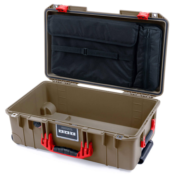 Pelican 1535 Air Carry - on Case - Dark Desert Dirt & Red - Laptop Computer Lid Pouch Only