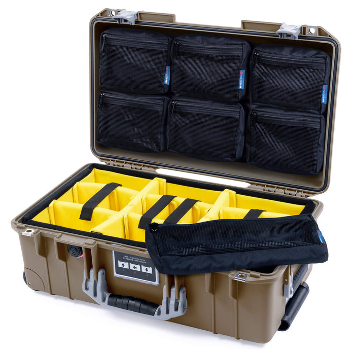 Yellow Padded Dividers / 7-Pcs Removable Mesh Lid