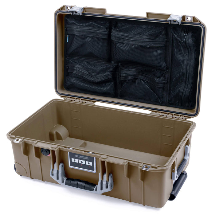 Pelican 1535 Air Carry - on Case - Dark Desert Dirt & Silver - Mesh Lid Organizer Only